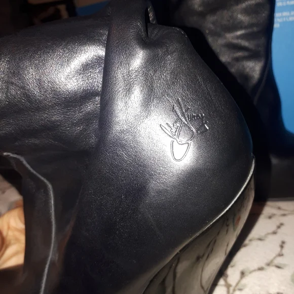 FLUEVOG LA Griffith Park thigh high black leather boots size 6 - Picture 2 of 2